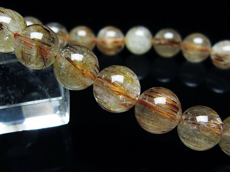 ファイナルグレード金針ルチル水晶ブレスレット 9mm [T15-11199] 3枚目