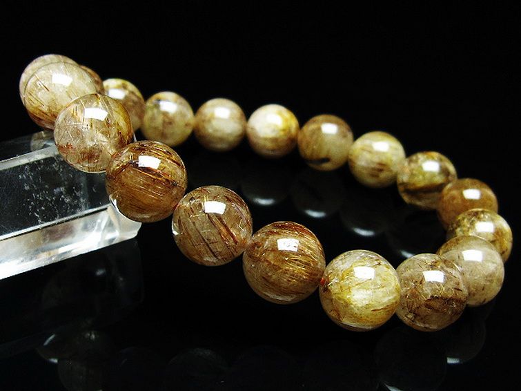 ファイナルグレード金針ルチル水晶ブレスレット 11mm [t15-11202] 1枚目