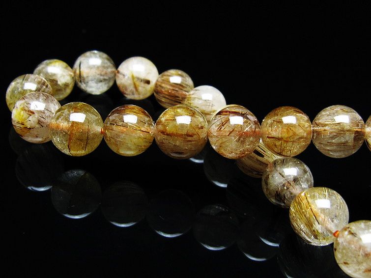 ファイナルグレード金針ルチル水晶ブレスレット 8mm [t15-11241] 2枚目