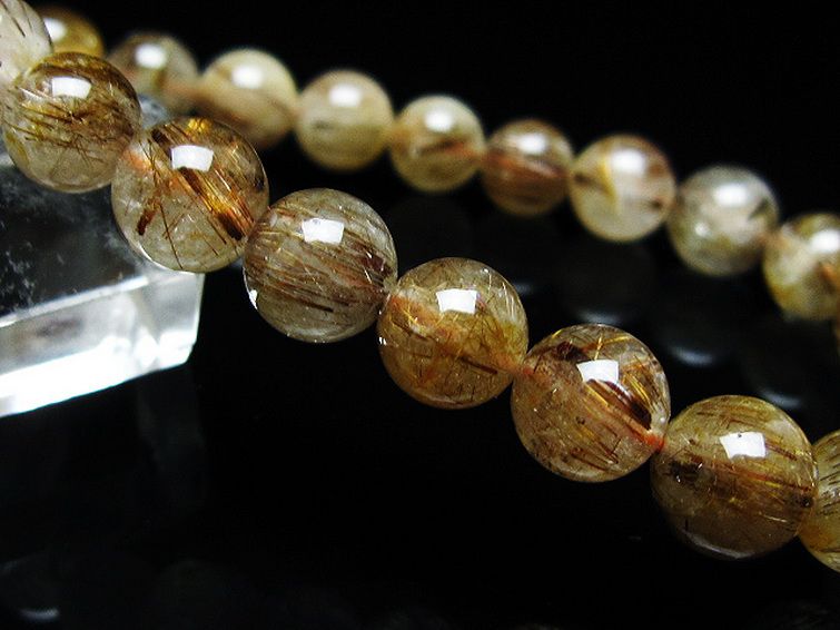 ファイナルグレード金針ルチル水晶ブレスレット 8mm [t15-11241] 3枚目