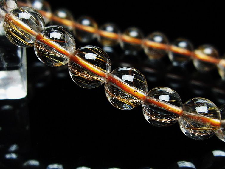 ファイナルグレード金針ルチル水晶ブレスレット 7mm [T15-11245] 3枚目