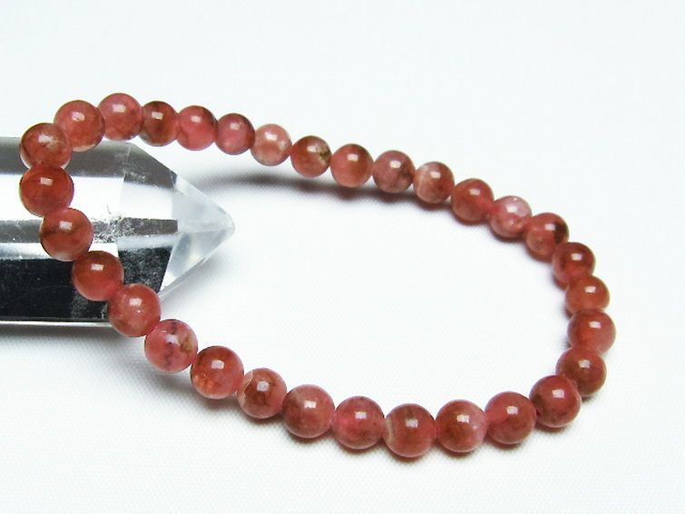 インカローズ(ロードクロサイト)ブレスレット 6mm [T16-13672] 1枚目