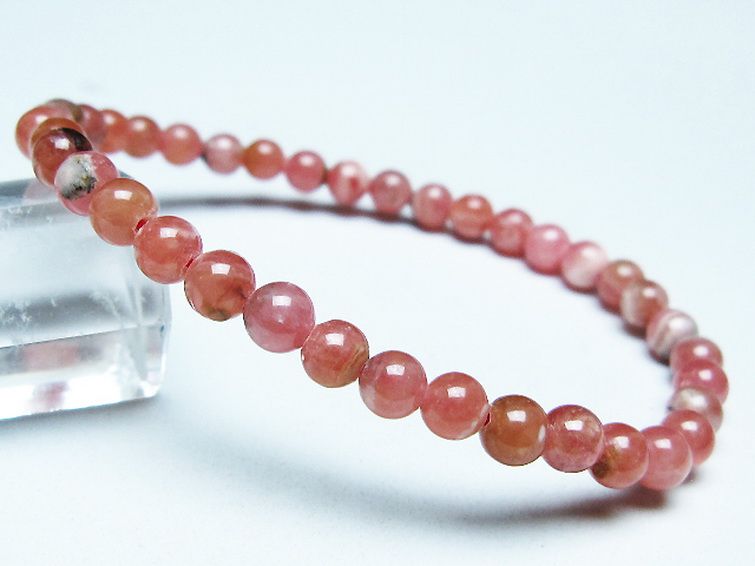 インカローズ(ロードクロサイト)ブレスレット 5mm [T16-15466] 1枚目