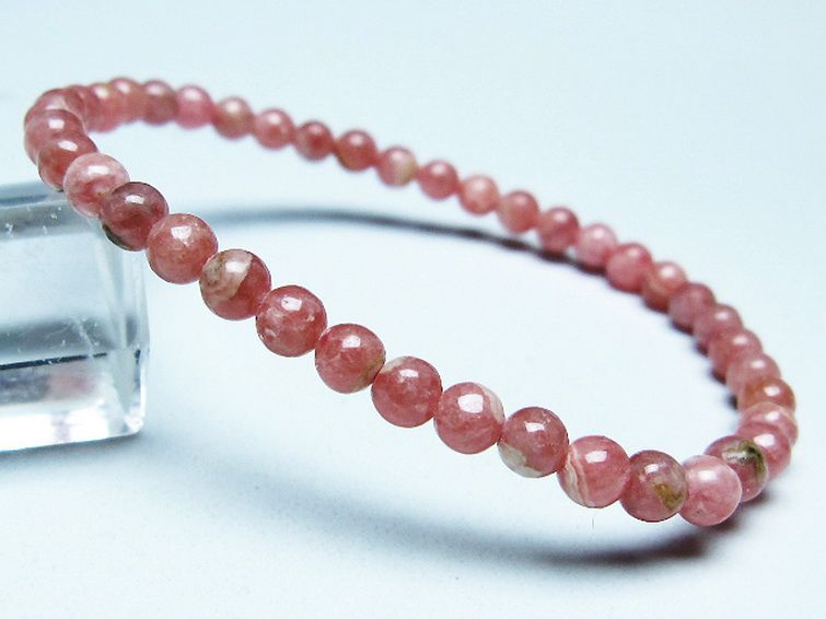 インカローズ(ロードクロサイト)ブレスレット 4mm [T16-15478] 1枚目