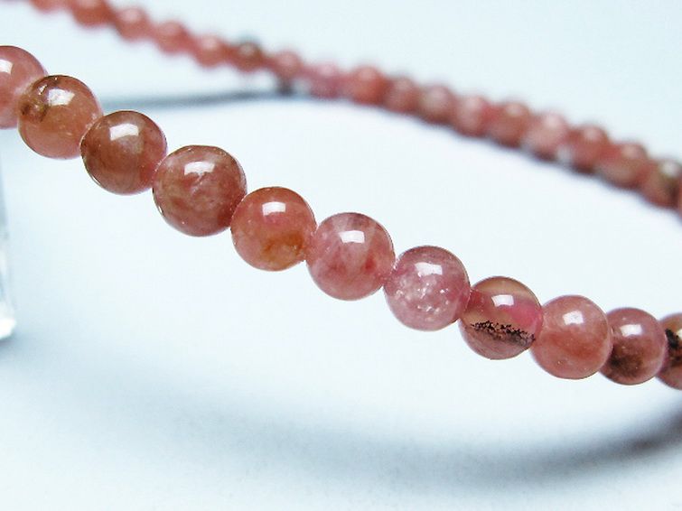 インカローズ(ロードクロサイト)ブレスレット 4mm [T16-15485] 3枚目