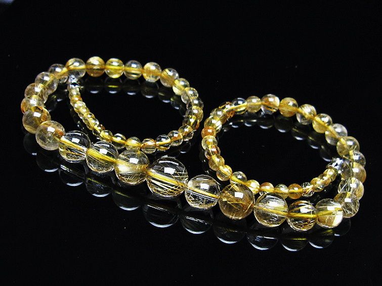 ゴールドタイチンルチルネックレス 11mm [t162-732] 1枚目