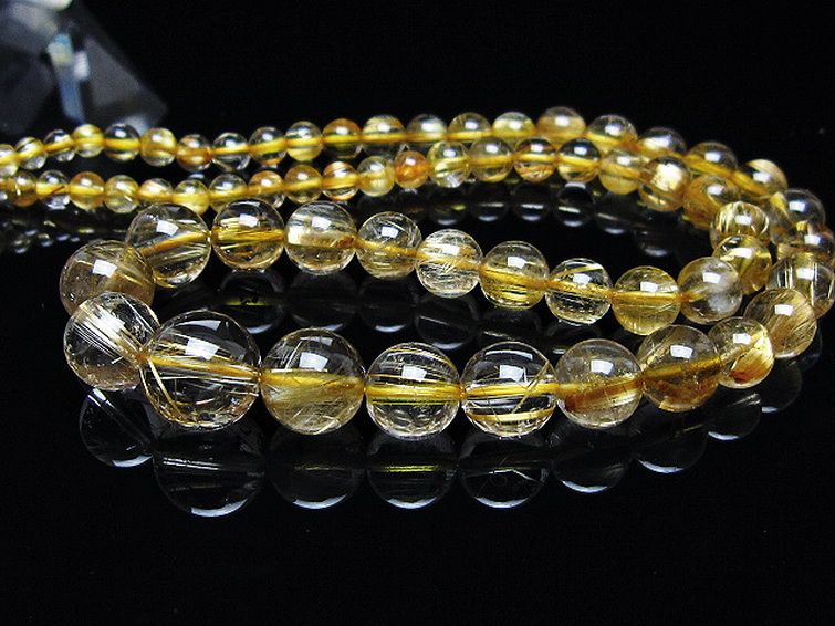 ゴールドタイチンルチルネックレス 11mm [t162-732] 3枚目