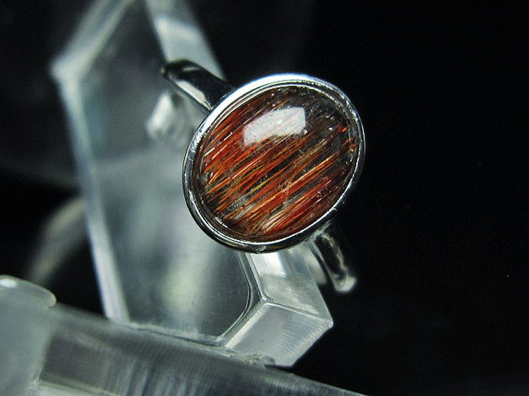 ファイナルグレードルチルクォーツ（金針ルチル水晶）指輪(16号)[T164-6703] 2枚目