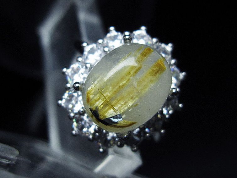 ゴールドタイチンルチル指輪(14号)[T164-7690] 2枚目