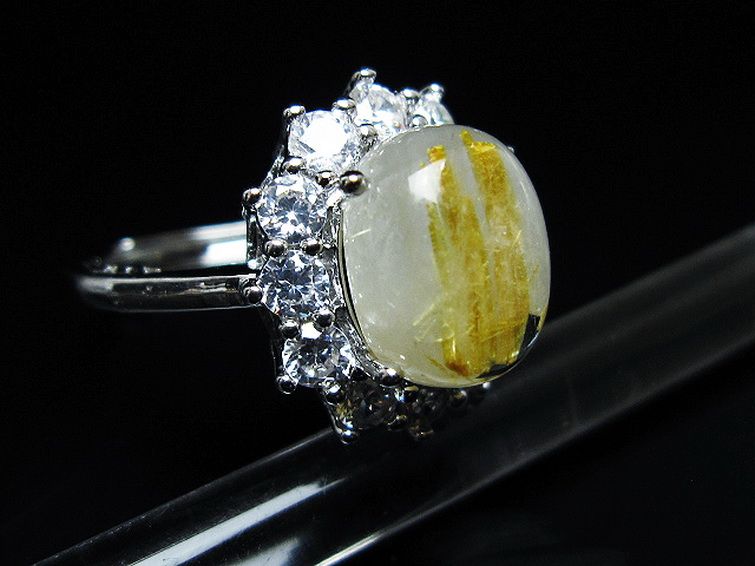 ゴールドタイチンルチル指輪(14号)[T164-7690] 3枚目