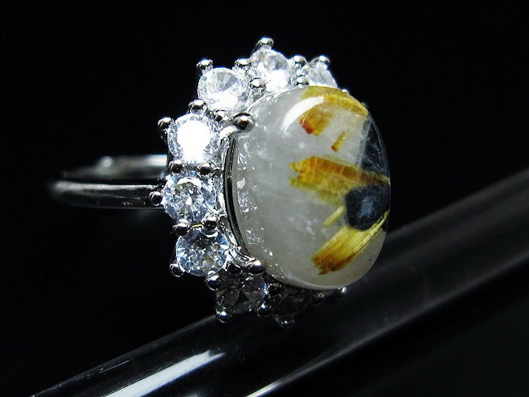 ゴールドタイチンルチル指輪(16号)[T164-7692] 3枚目