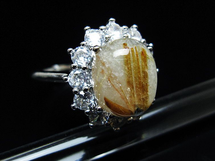 ゴールドタイチンルチル指輪(15号)[T164-7782] 3枚目