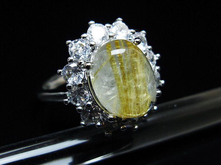 ゴールドタイチンルチル指輪(16号)[T164-7788] 3枚目