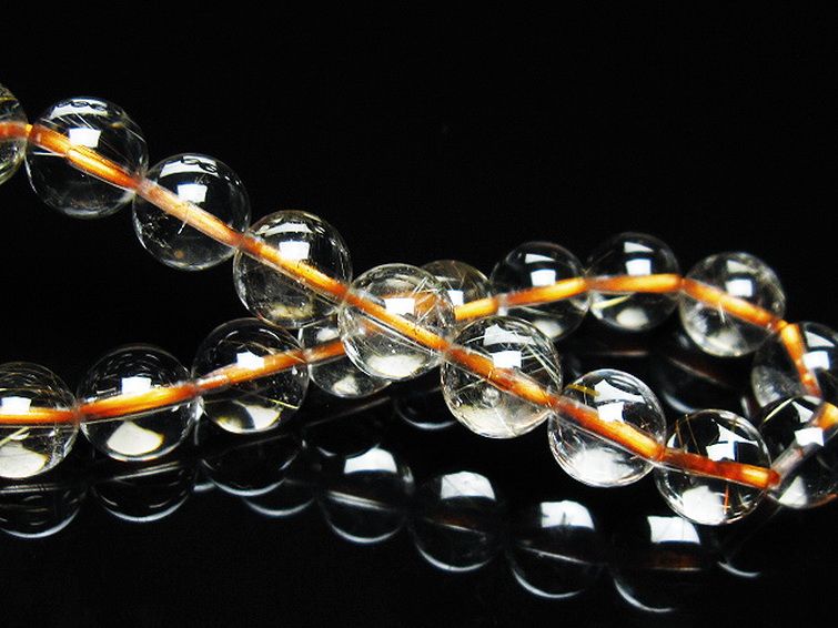 ゴールドタイチンルチルブレスレット 9mm [T171-7247] 2枚目