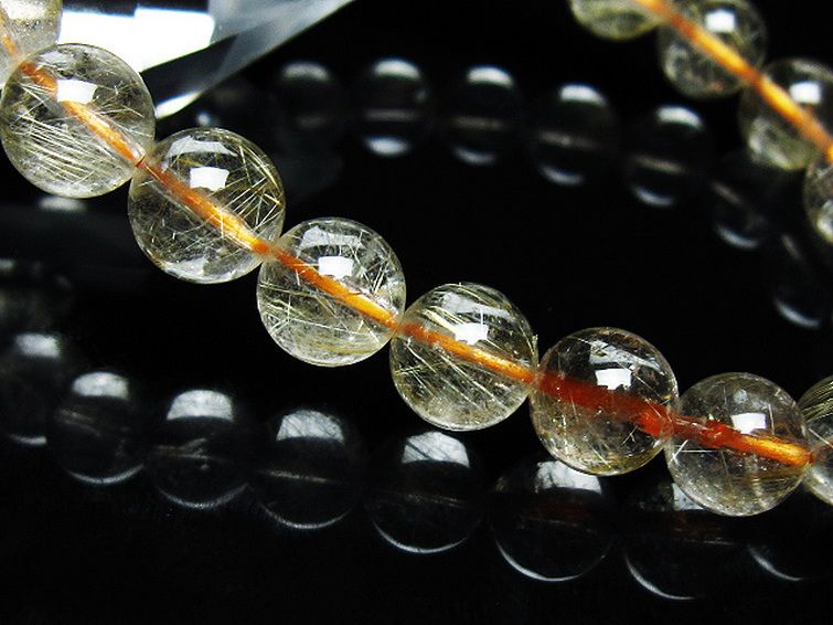 ゴールドタイチンルチルブレスレット 9mm [T171-7285] 3枚目