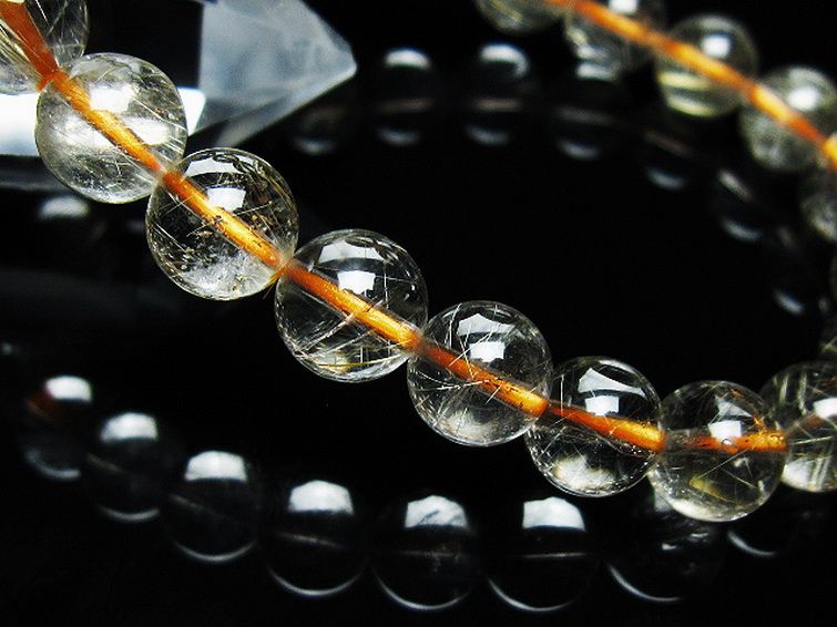 ゴールドタイチンルチルブレスレット 9mm [T171-7413] 3枚目