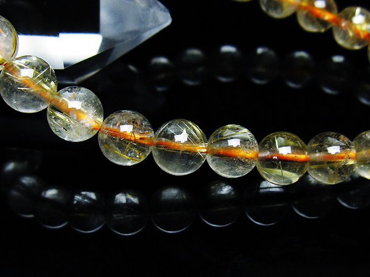 ゴールドタイチンルチルブレスレット 7mm [T171-7651] 3枚目