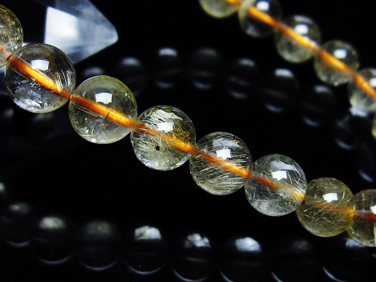 ゴールドタイチンルチルブレスレット 7mm [T171-7684] 3枚目