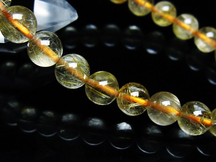 ゴールドタイチンルチルブレスレット 7mm [T171-7700] 3枚目