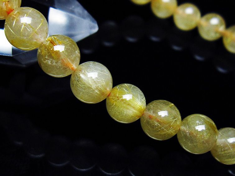 ゴールドタイチンルチルブレスレット 7mm [T171-7706] 3枚目