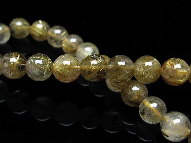 ゴールドタイチンルチルブレスレット 7mm [t171-8284] 2枚目