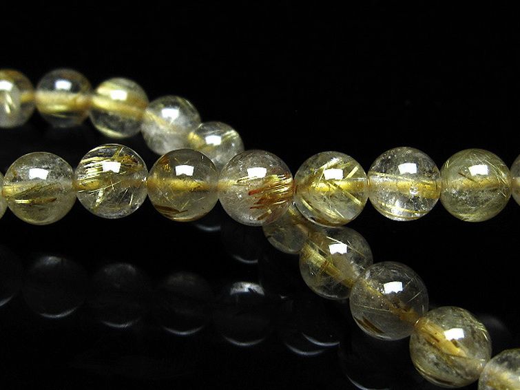 ゴールドタイチンルチルブレスレット 7mm [t171-8313] 2枚目