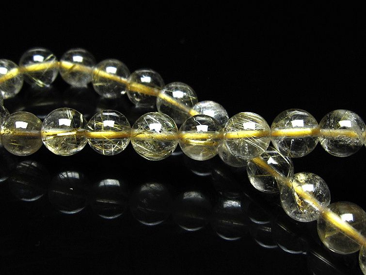 ゴールドタイチンルチルブレスレット 7mm [t171-8321] 2枚目