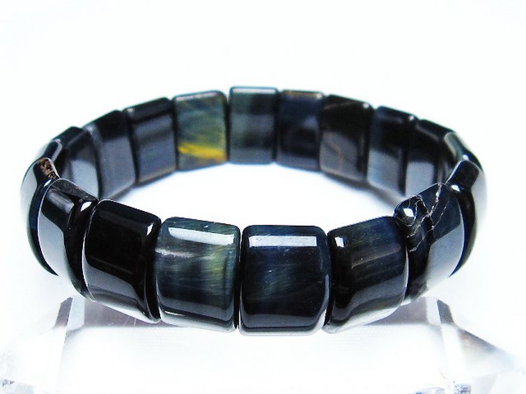 ブルータイガーアイ※青虎目石バングル[T173-4699] 1枚目