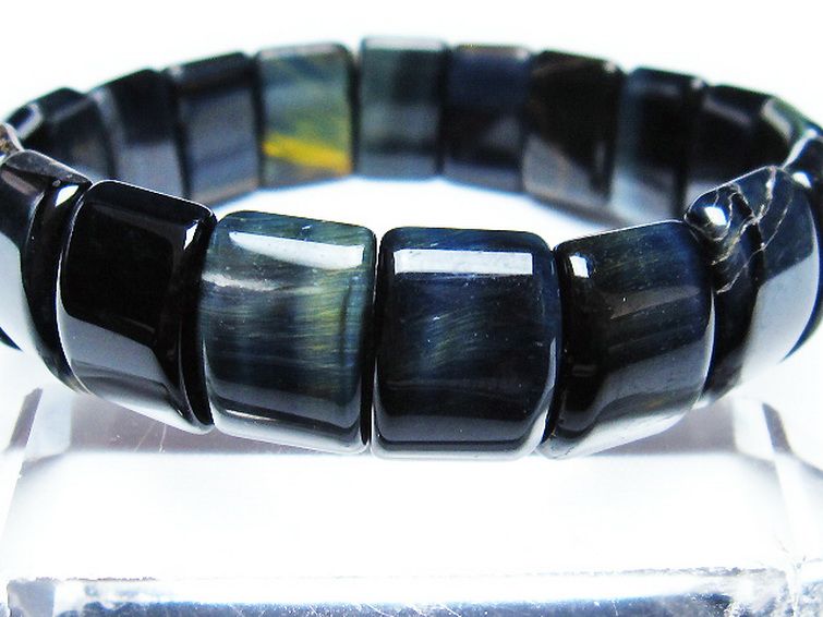ブルータイガーアイ※青虎目石バングル[T173-4699] 3枚目
