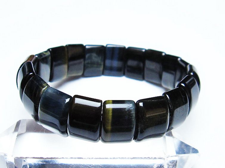 ブルータイガーアイ※青虎目石バングル[T173-4773] 1枚目