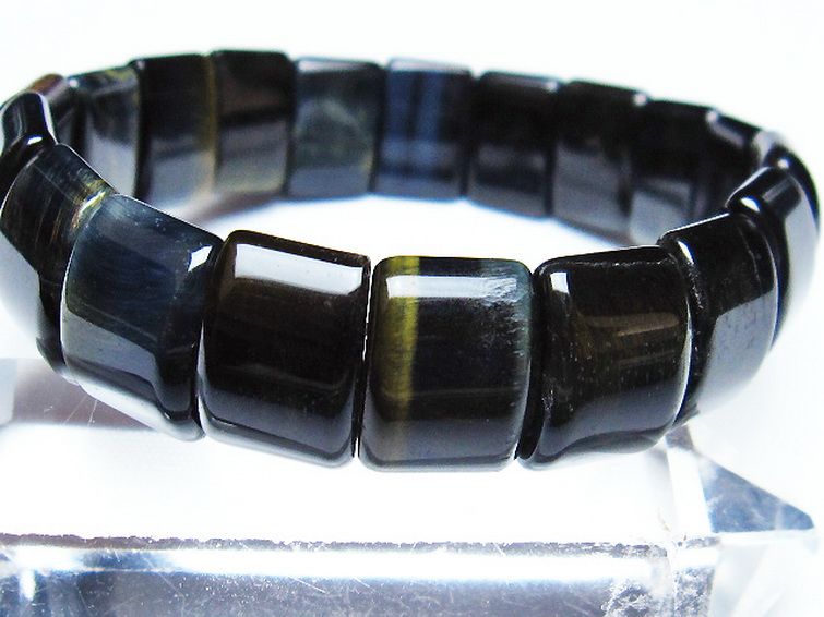 ブルータイガーアイ※青虎目石バングル[T173-4773] 3枚目