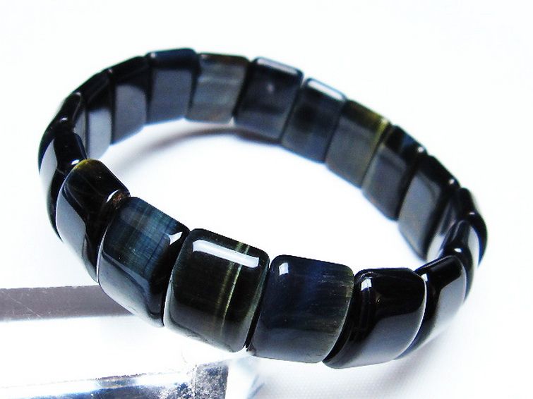 ブルータイガーアイ※青虎目石バングル[T173-4791] 2枚目