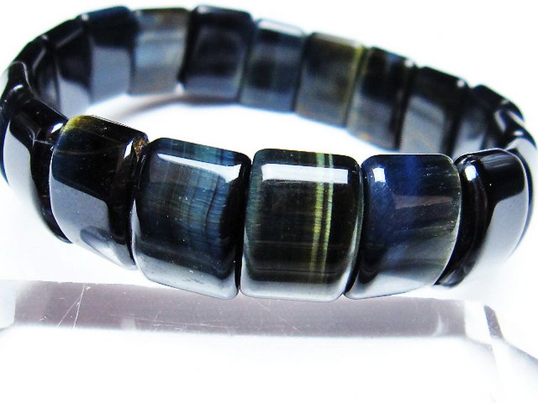 ブルータイガーアイ※青虎目石バングル[T173-4791] 3枚目