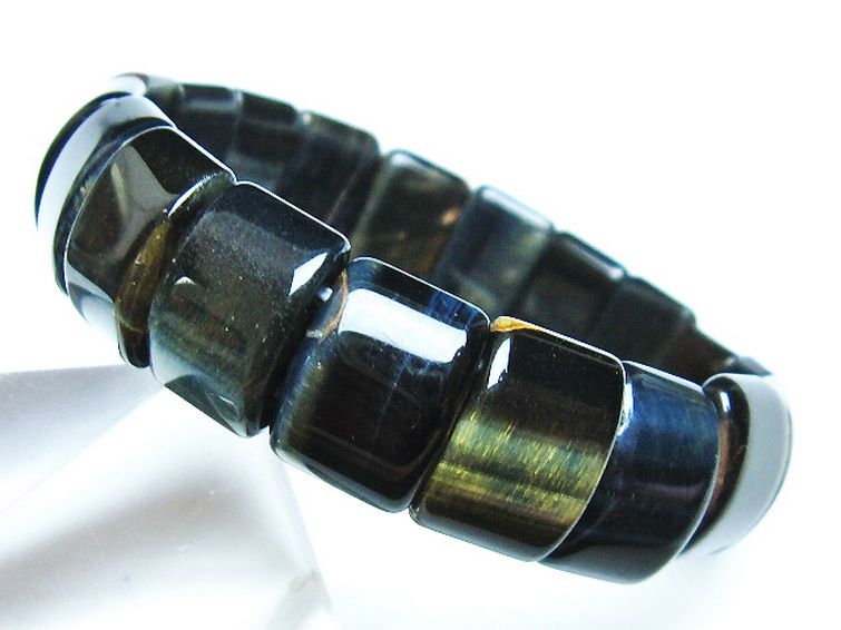 ブルータイガーアイ※青虎目石バングル[T173-4926] 1枚目