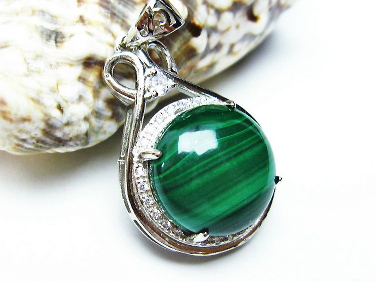 マラカイトペンダント[T19-3598] 2枚目