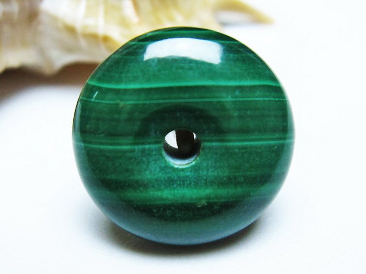 マラカイト 平安扣[T19-3745] 1枚目