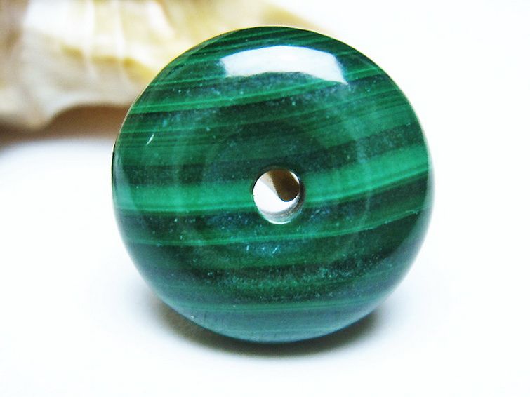 マラカイト 平安扣[T19-3809] 1枚目