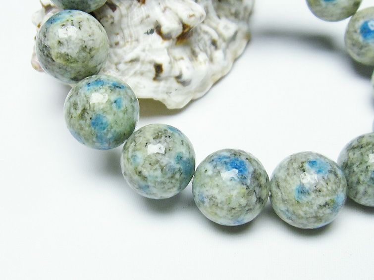 K2ストーン アズライト イン グラナイト ブレスレット 14mm [T193-1985] 3枚目