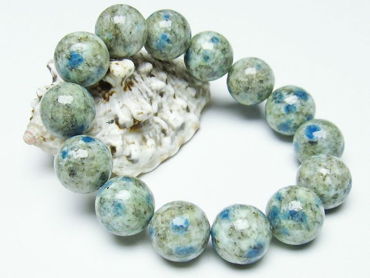 K2ストーン アズライト イン グラナイト ブレスレット 16mm [T193-1989] 1枚目