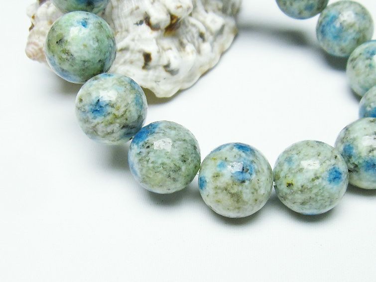 K2ストーン アズライト イン グラナイト ブレスレット 14mm [T193-1991] 3枚目