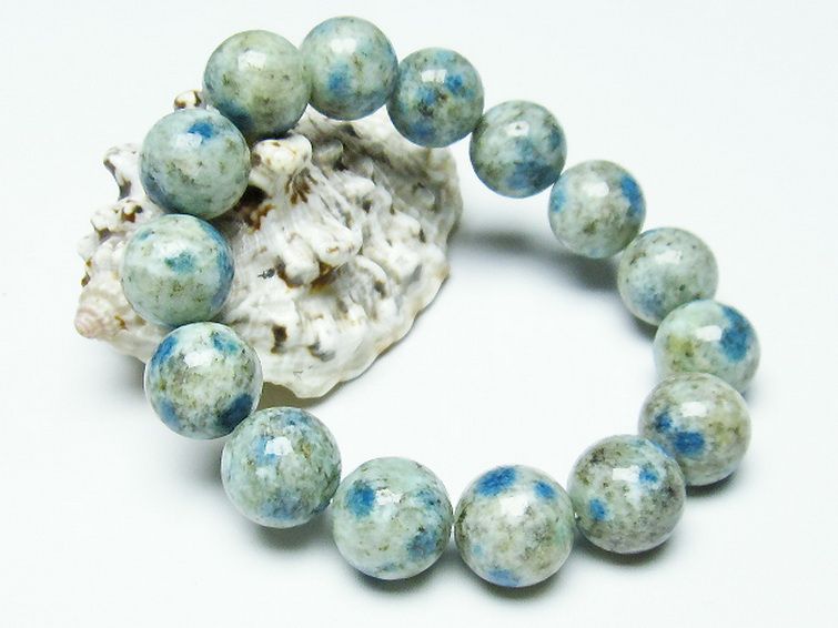 K2ストーン アズライト イン グラナイト ブレスレット 14mm [T193-2000] 1枚目