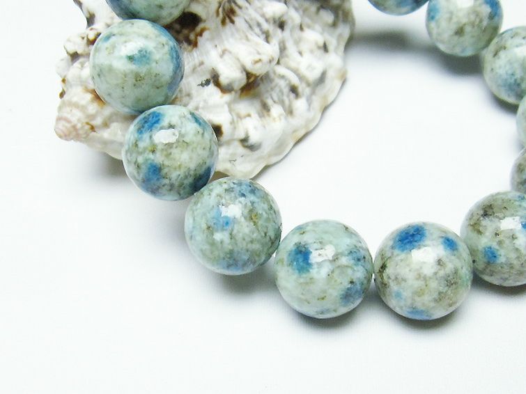 K2ストーン アズライト イン グラナイト ブレスレット 14mm [T193-2000] 3枚目