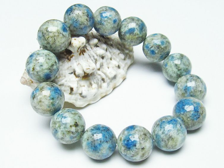 K2ストーン アズライト イン グラナイト ブレスレット 16mm [T193-2009] 1枚目