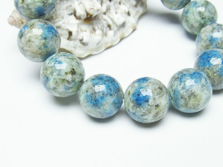 K2ストーン アズライト イン グラナイト ブレスレット 16mm [T193-2009] 3枚目