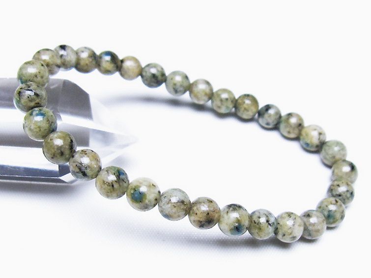 K2ストーン アズライト イン グラナイト ブレスレット 6mm [t193-4156] 1枚目