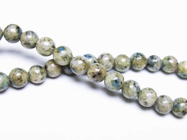 K2ストーン アズライト イン グラナイト ブレスレット 6mm [t193-4156] 2枚目