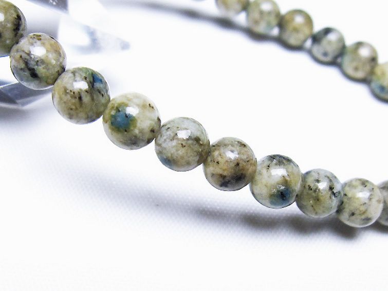 K2ストーン アズライト イン グラナイト ブレスレット 6mm [t193-4156] 3枚目
