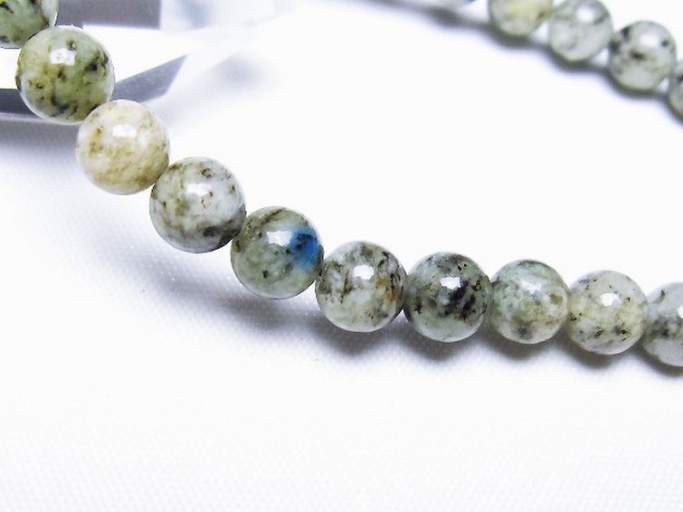 K2ストーン アズライト イン グラナイト ブレスレット 6mm [t193-4166] 3枚目