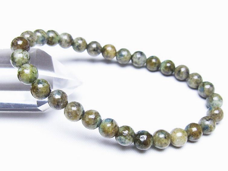 K2ストーン アズライト イン グラナイト ブレスレット 6mm [t193-4173] 1枚目