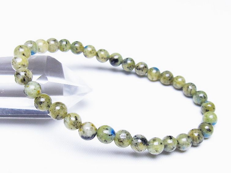 K2ストーン アズライト イン グラナイト ブレスレット 6mm [t193-4201] 1枚目